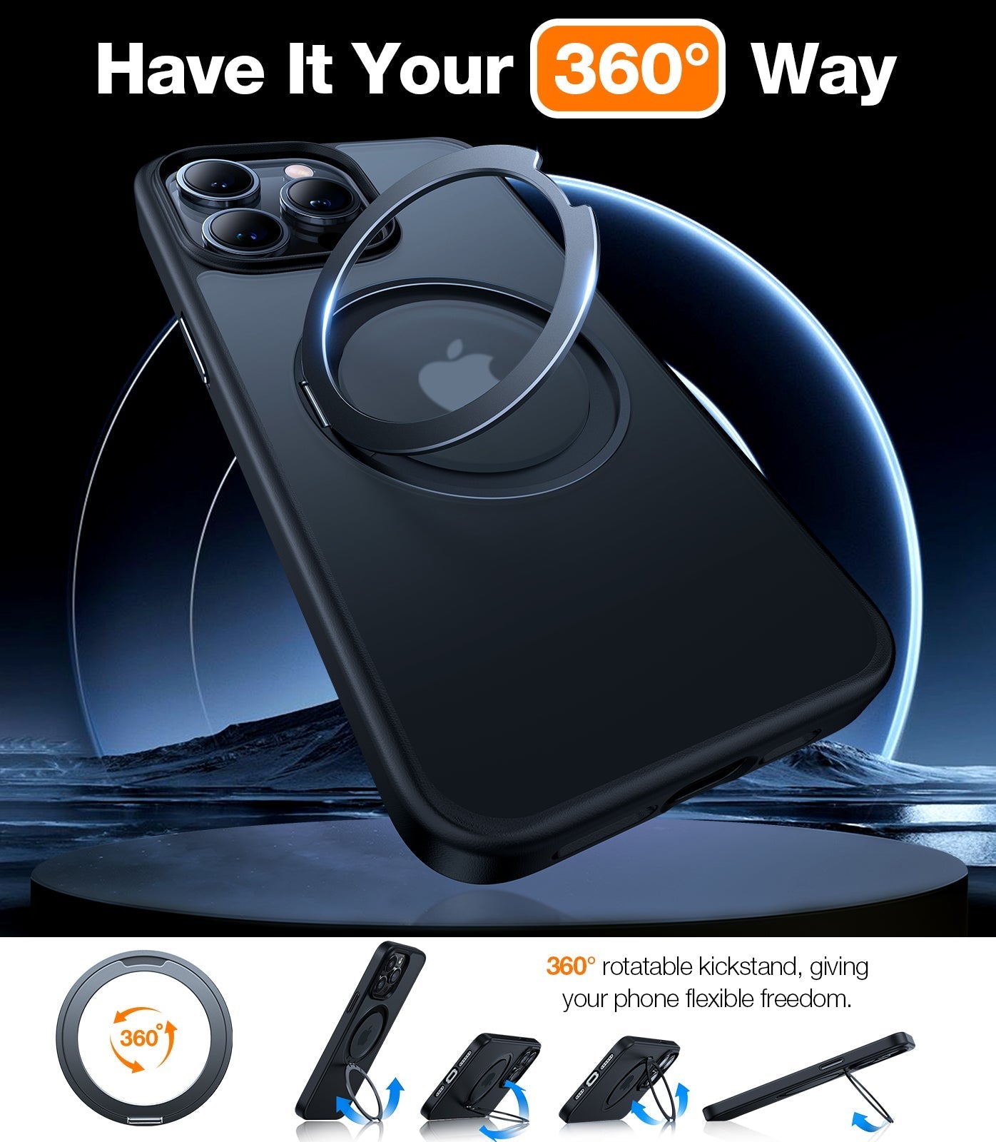 iPhone 13 Series 360° Rotated Stand Magsafe Case