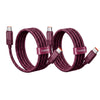 NeoCable 60W Fast Charging Cable 2-Pack (2m / 6.56ft) - Burgundy