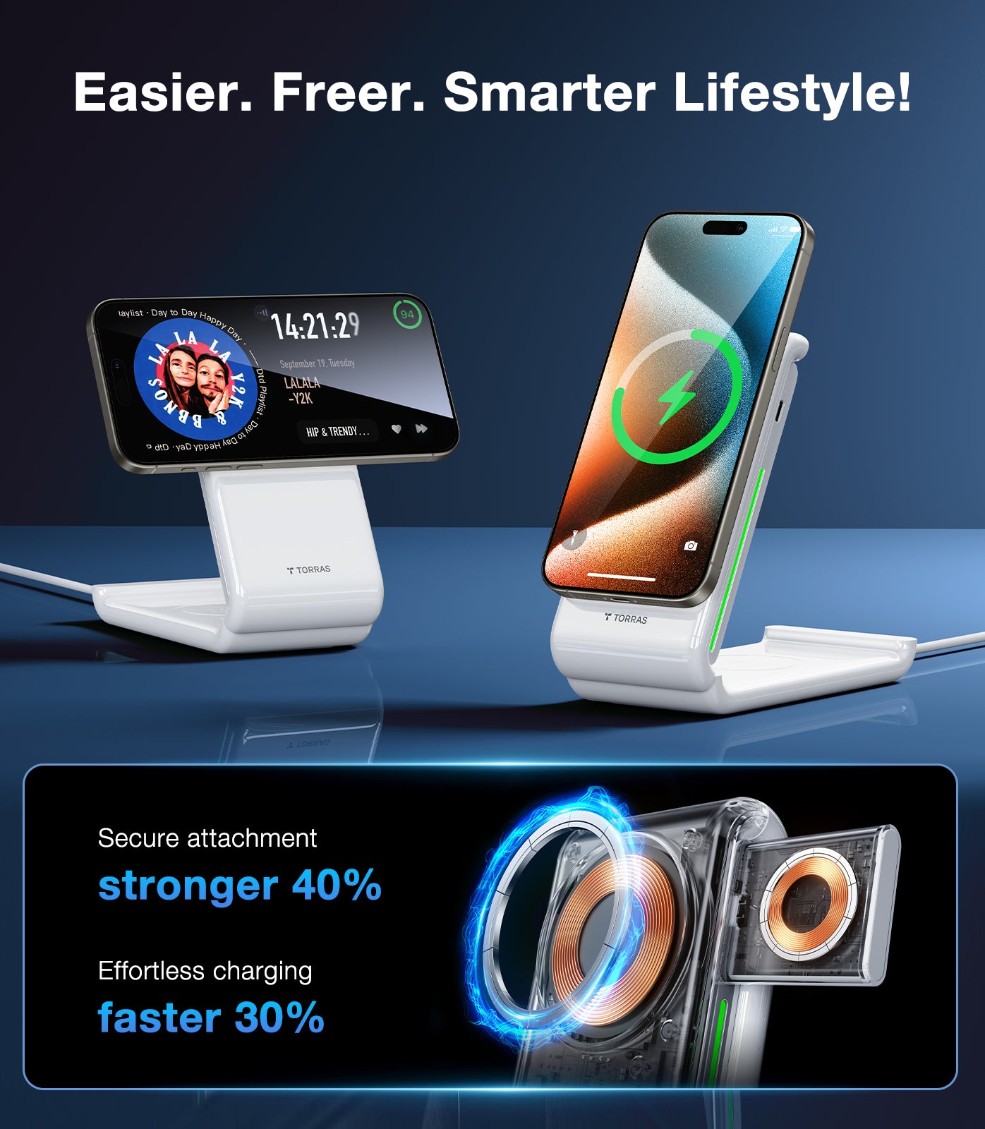 3 in 1 Charging Station with MagSafe Charger Stand