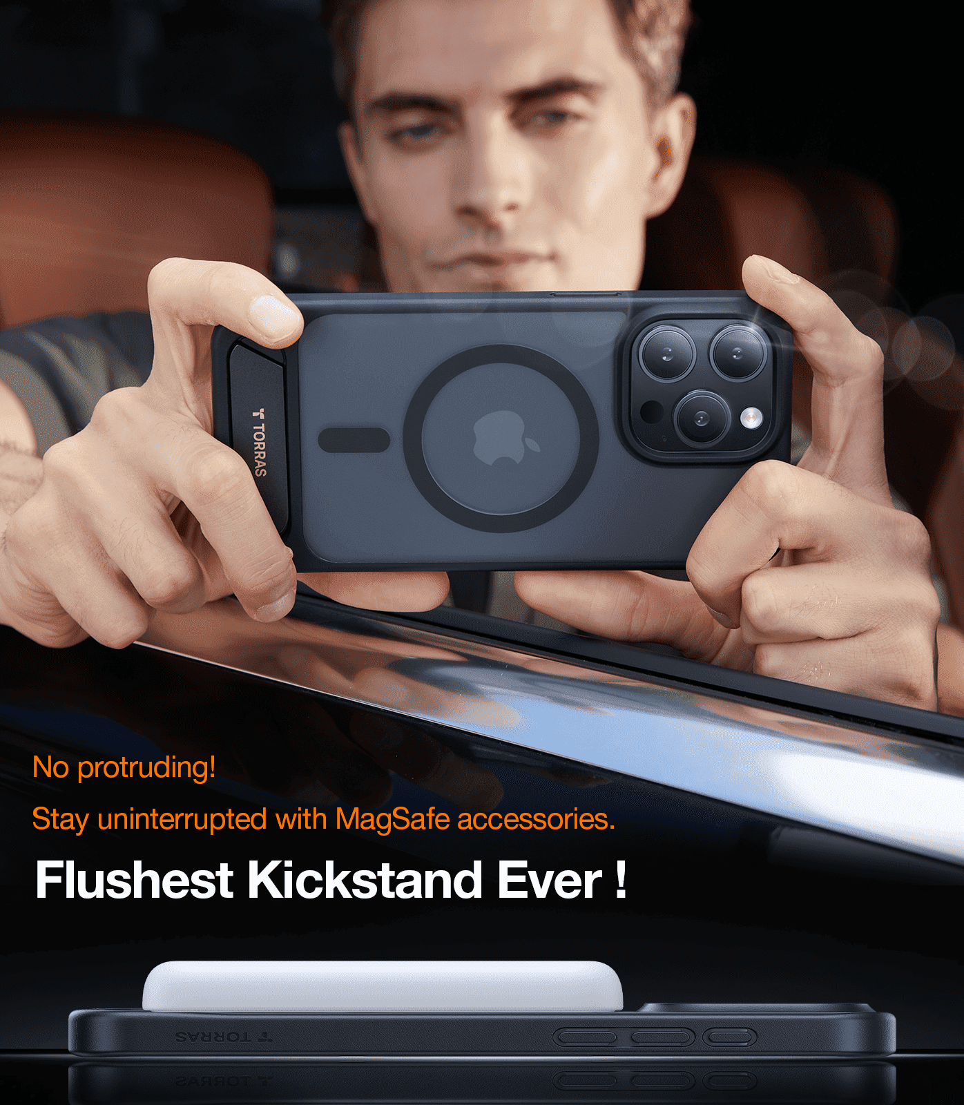 iPhone 15 Series Pstand Super Thin iPhone Case with Stand