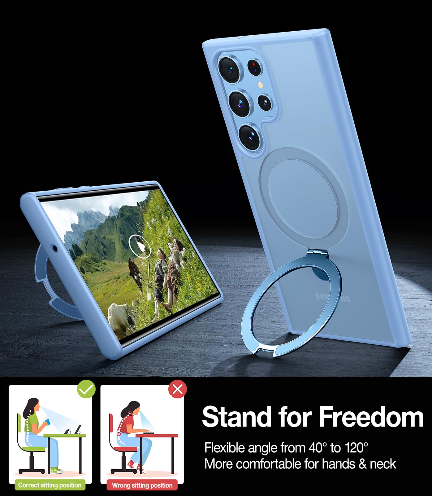 TORRAS Magnetic Designed for Samsung Galaxy S23 Ultra Case