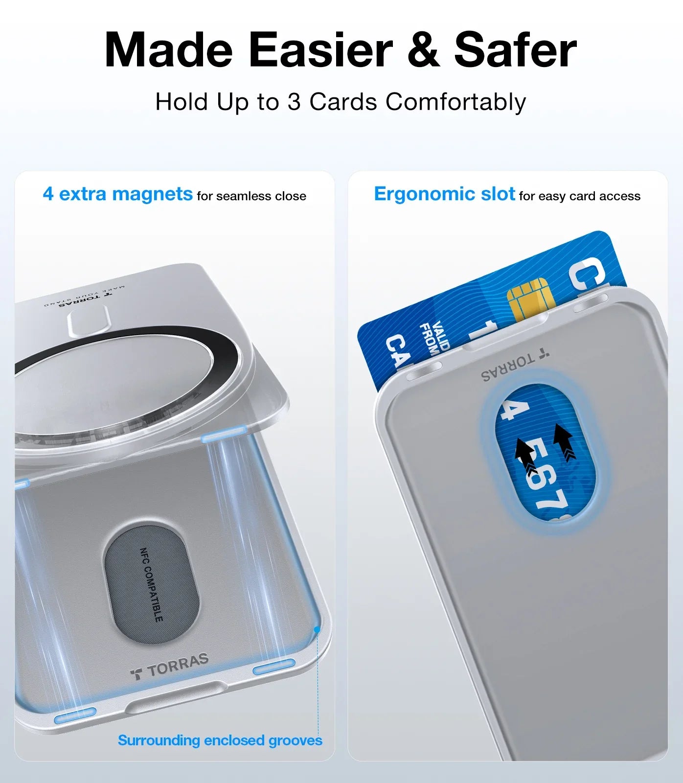 magneticwalletstandmagsafewalletmagneticcardholdergrey