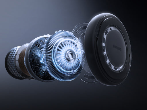 view of a magnetic phone accessory showing internal cooling components and layered design