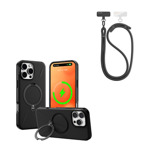 [Bundle]360° Kictstand iPhone case +Phone Strap for iPhone 16 Series