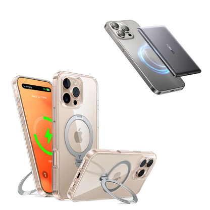 [Bundle]360° Spin MagSafe Case + + Ultra-thin Power Bank for iPhone 16 Series