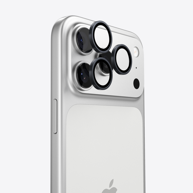 TORRAS Lensguard camera protector rings fitted to an iPhone Pro