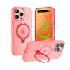 Ostand 360° Spin Fusion MagSafe Case for iPhone 16 Series - Clear Coral Pink