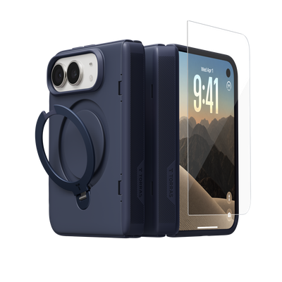 Ostand Q3 Spin for iPhone Duo– Includes 1 Tempered Glass Screen Protectors