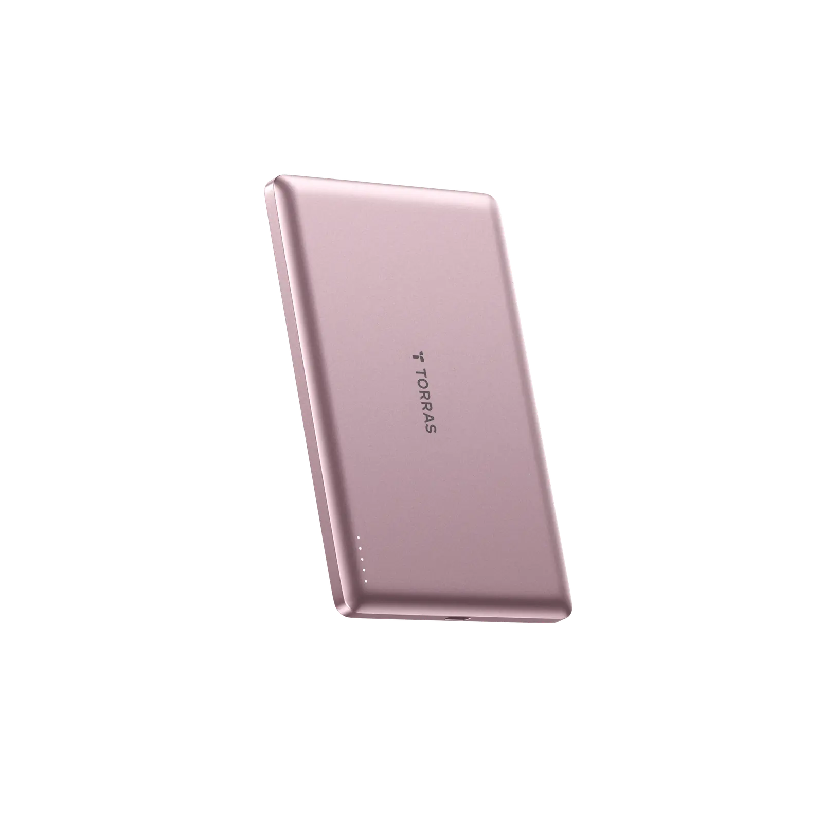 TORRAS MiniMag 5k mAh power bank, rose gold, slim, magnetic charging.