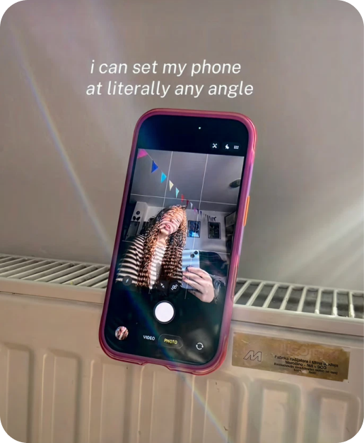 Phone mounted with a TORRAS magnetic accessory