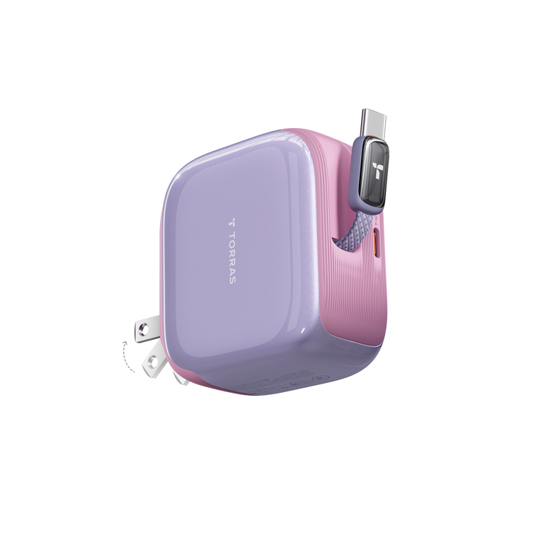 [US Plug] FlexLine Pro Retractable Fast Charger 60W
