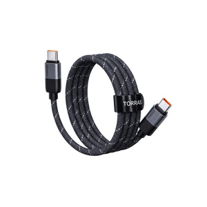 Black braided NeoCable 60W USB-C charging cable
