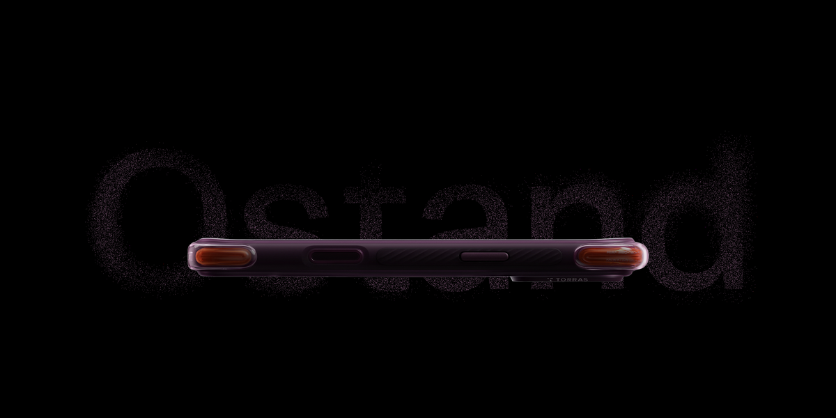 TORRAS Ostand brand banner with a phone in silhouette