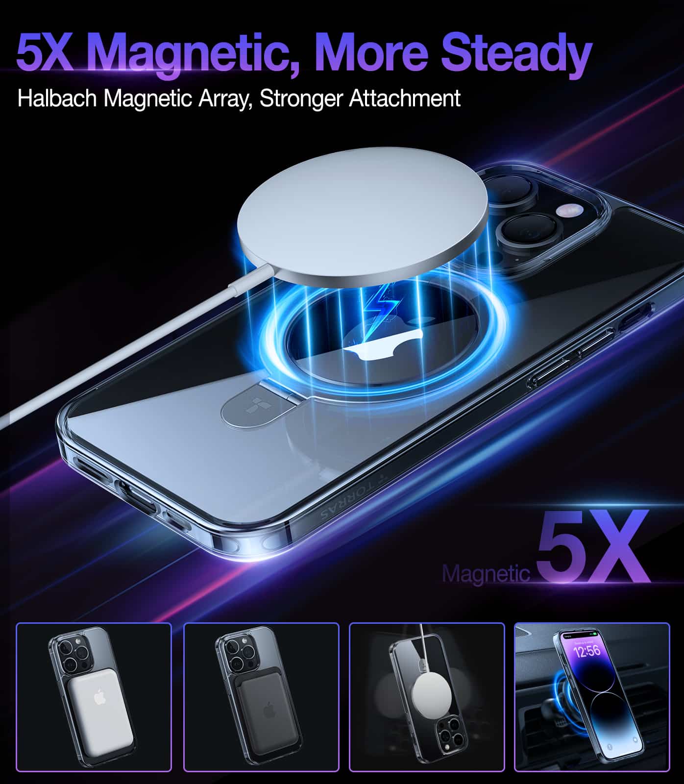iPhone 15/14/13 Series Clear Ound Magsafe Case 