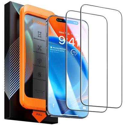 2 Pack] ESR Screen Protector for iPhone 14/iPhone 13/iPhone 13 Pro, Ultra-Tough  HD Tempered Glass Screen Guard Anti-Scratch 