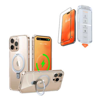 [Bundle]Guardian Ostand MagSafe Case + GlassGo Unbreakable Tempered Screen Protector for iPhone 16 Series-TORRAS