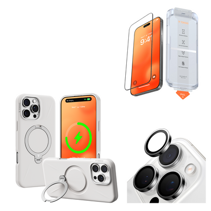 [Bundle]360° Kictstand MagSafe Case + Screen Protector for IP16+Camera Protector