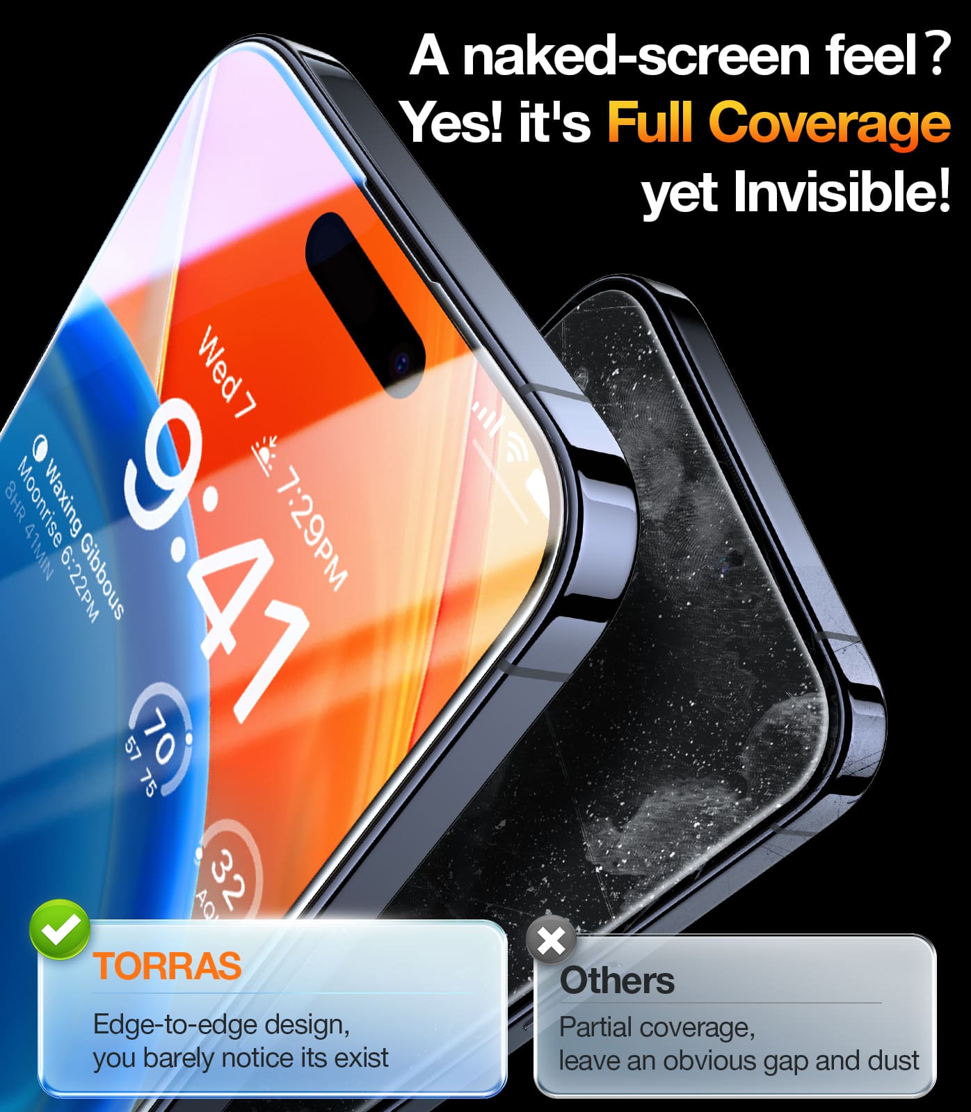 iPhone 15 Pro Max Screen Protector Unbreakable Shatterproof Tempered -  TORRAS