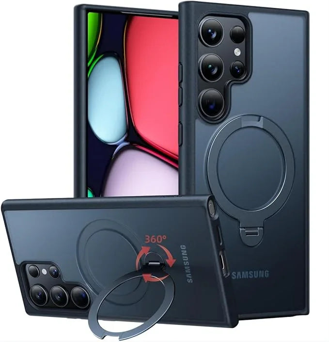 Ostand Q3 Spin for Samsung S24 Ultra - Obsidian Black