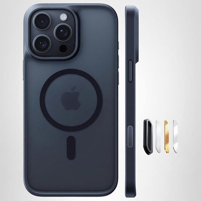 TORRAS Guardian-Mag für iPhone 16 Pro Max Hülle für MagSafe (TOP Militärschutz & Magnetkraft & Kamerasteuerung) Extrem Haltbarkeit Stoßfest Handyhülle iPhone 16 Pro Max Case Dünn Matt Schwarz