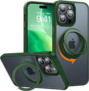 Ostand R-Hülle für iPhone 15/14-Serie mit um 360° drehbarem Ständer