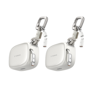 TORRAS PackGo Cube 10k power bank with carabiner and built-in cable