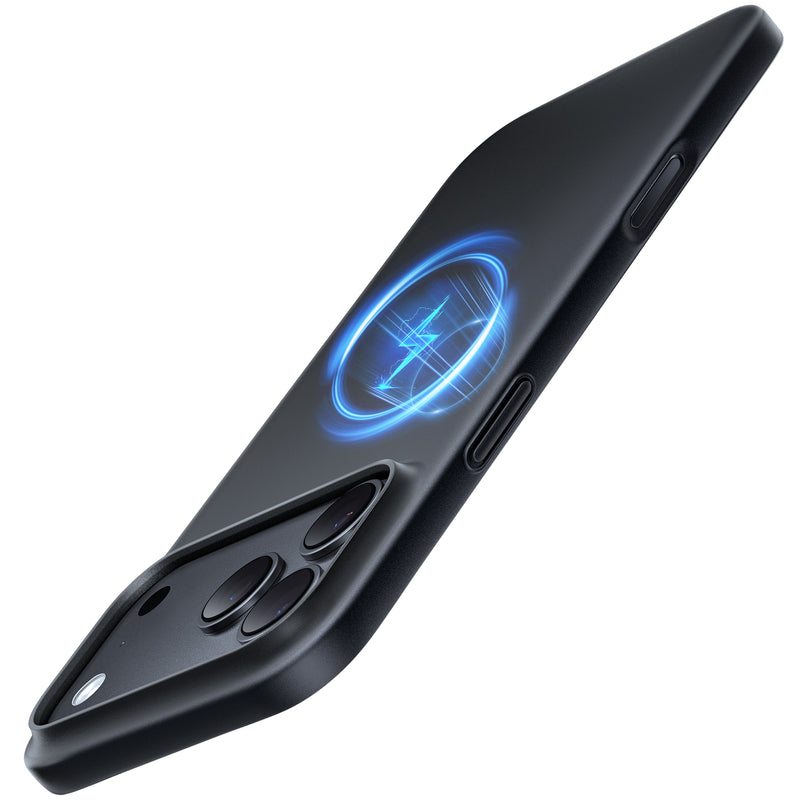 Slim TORRAS case in black with MagSafe charging