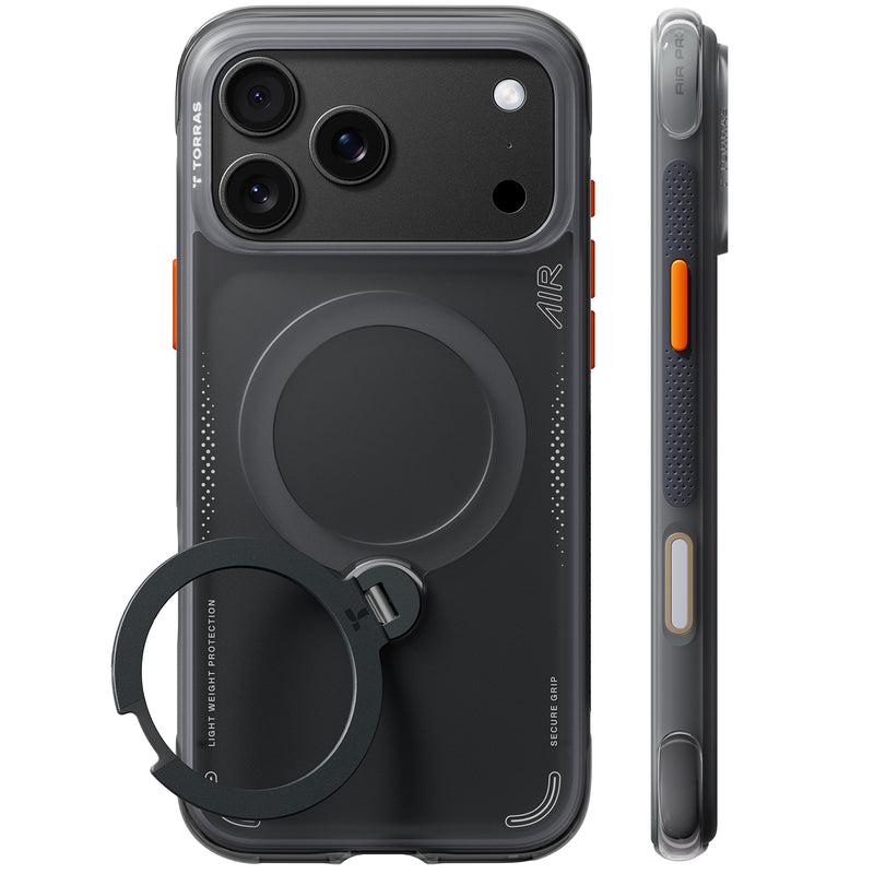 TORRAS Q3 Air case in graphite with its ring stand out