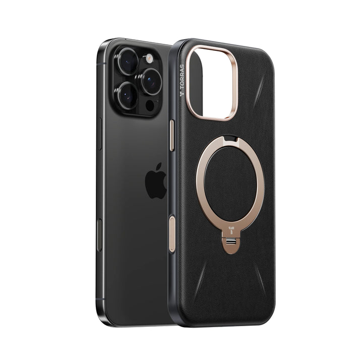 Ostand Q3 VegSkin for iPhone 16 Pro - Obsidian Black