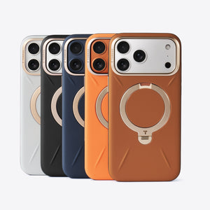 TORRAS Ostand Q3 VegSkin iPhone 17 Pro Max cases: brown, orange, navy, black, white.