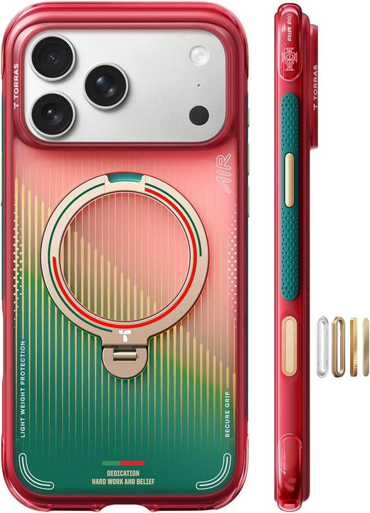 TORRAS x Portuguese Football Federation
Limited Edition, Ostand Q3 Air for
iPhone 17 Pro Max Case, Glory Slash