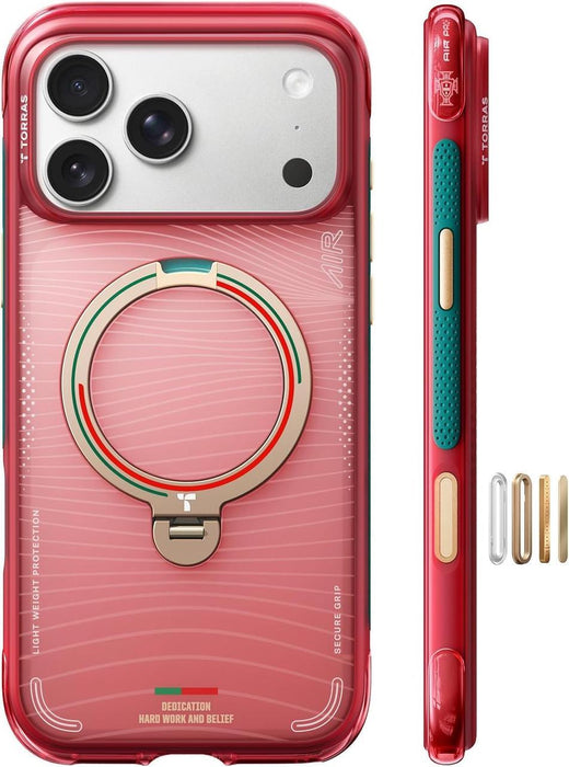 TORRAS x Portuguese Football Federation
Limited Edition, Ostand Q3 Air for
iPhone 17 Pro Max Case, Wave Passion