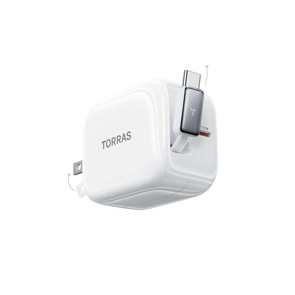 [US Plug] FlexLine Retractable Fast Charger 40W