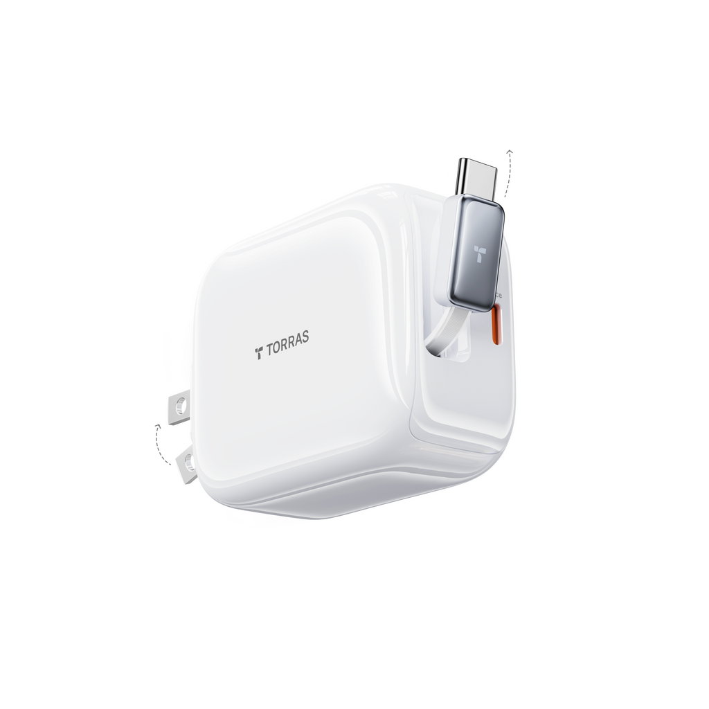 [US Plug] FlexLine Retractable Fast Charger 67W