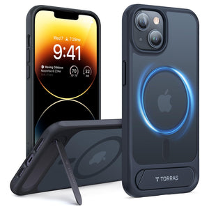 Coque iPhone ultra fine Pstand pour iPhone série 15 avec support
