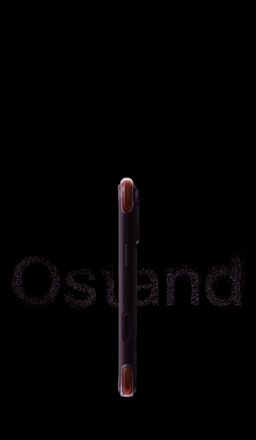 TORRAS Ostand brand graphic with a phone in silhouette