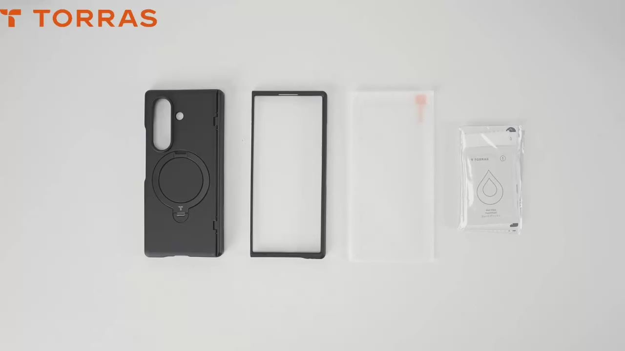 TORRAS case unboxed with screen protector and accessories