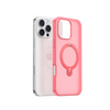 Ostand Spin Fusion MagSafe Case for iPhone 16 Pro Max - Clear Coral Pink