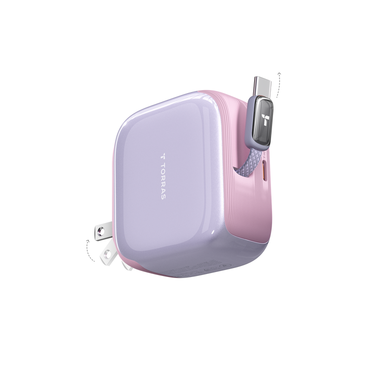[US Plug] FlexLine Pro Retractable Fast Charger 60W