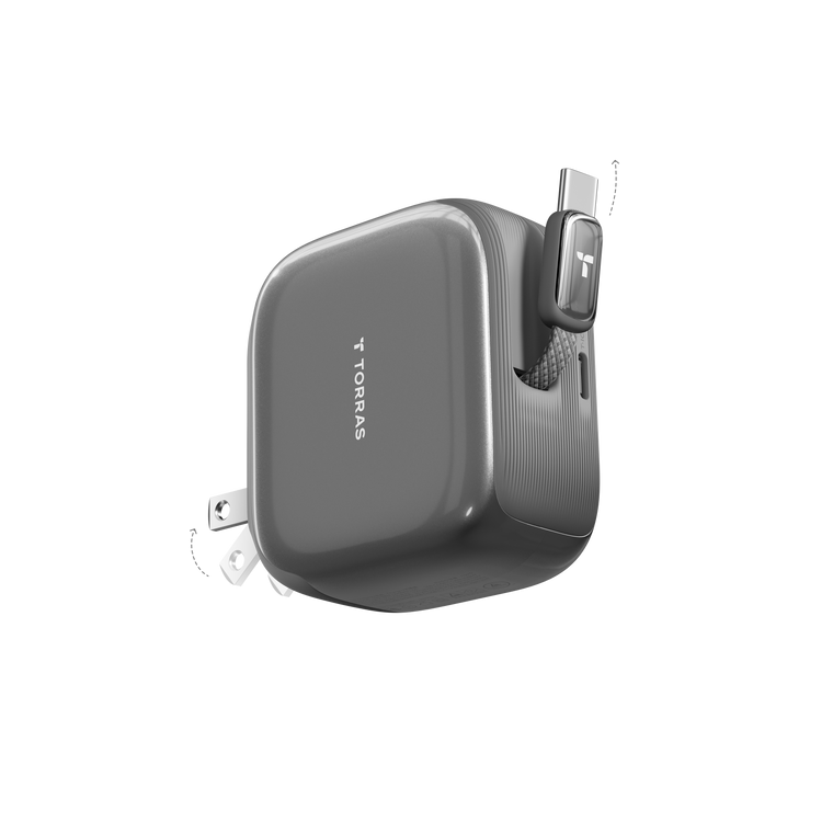 [US Plug] FlexLine Pro Retractable Fast Charger 60W