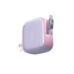 Purple and pink FlexLine Pro 60W retractable charger