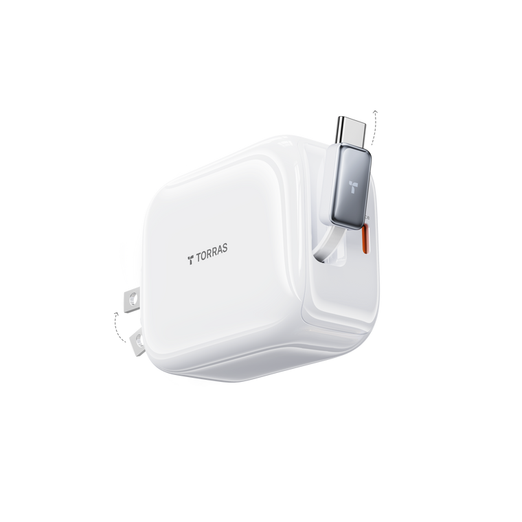 [US Plug] FlexLine Retractable Fast Charger 67W